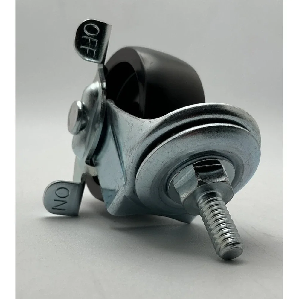 Threaded Stem Caster Wheels (4), 2 w/ Locking Brakes, ~1 7/8